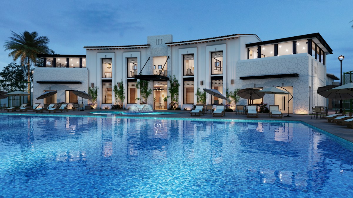 A private villa surrounded by tropical garden greenery